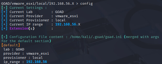 GOAD Config