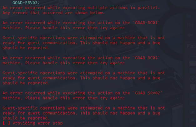 GOAD Errors