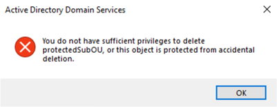 Delete Protected OU